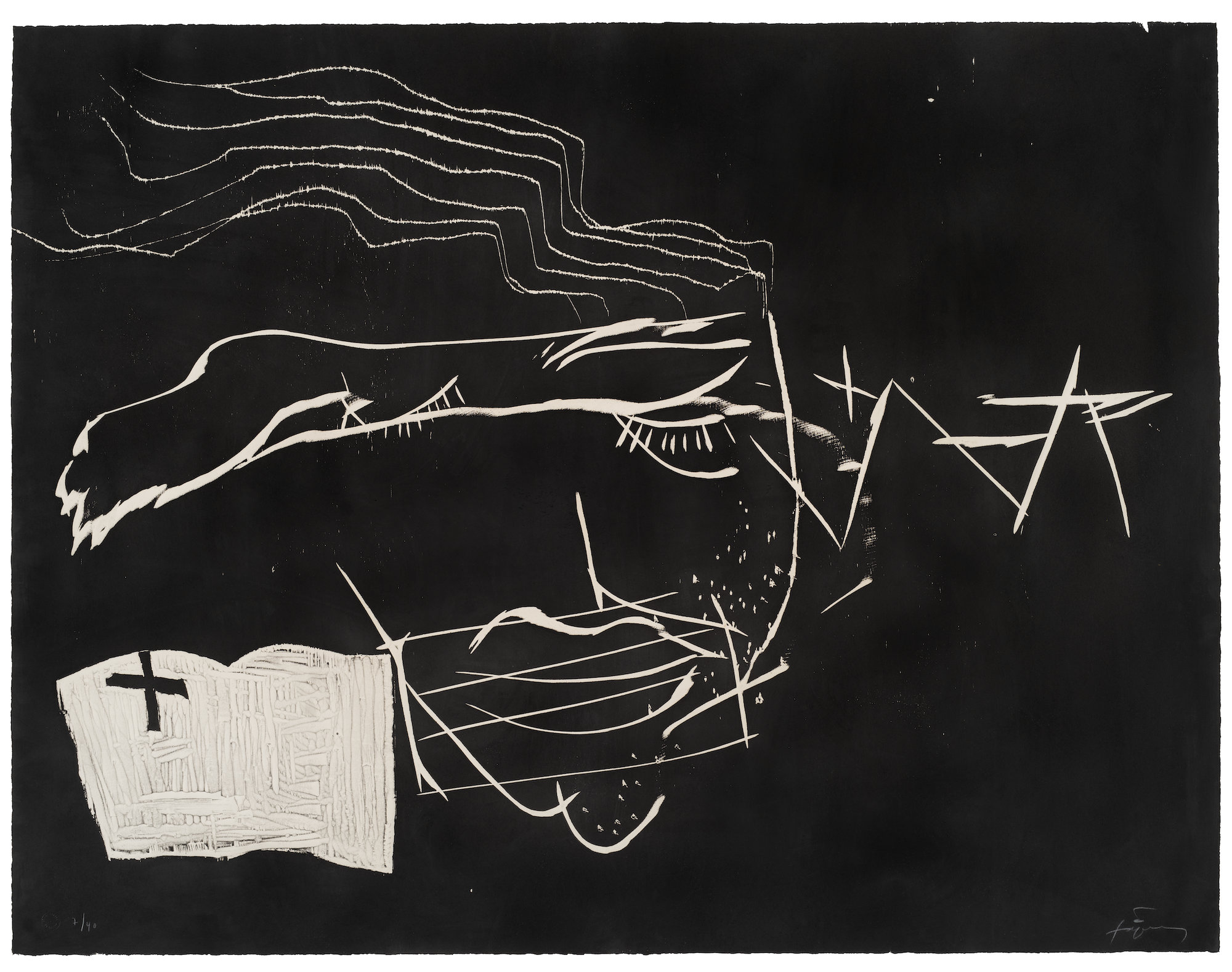 Antoni Tàpies, LE LECTEUR, 1990,